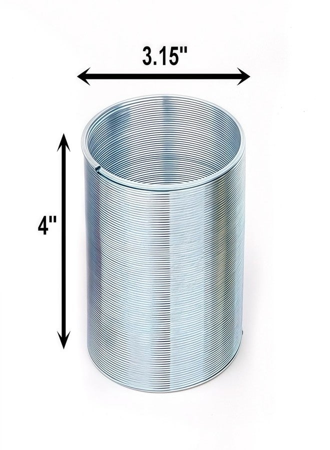 Yoqanr Metal Wave Form Spring Toy, Classic Physics Toy - 4" Unstretched Length x 3.15" Diameter, Magic Coil Metal Slinky Stress Relief Classic Mini Kids Toy, Extra Long(Silver) - Image 2